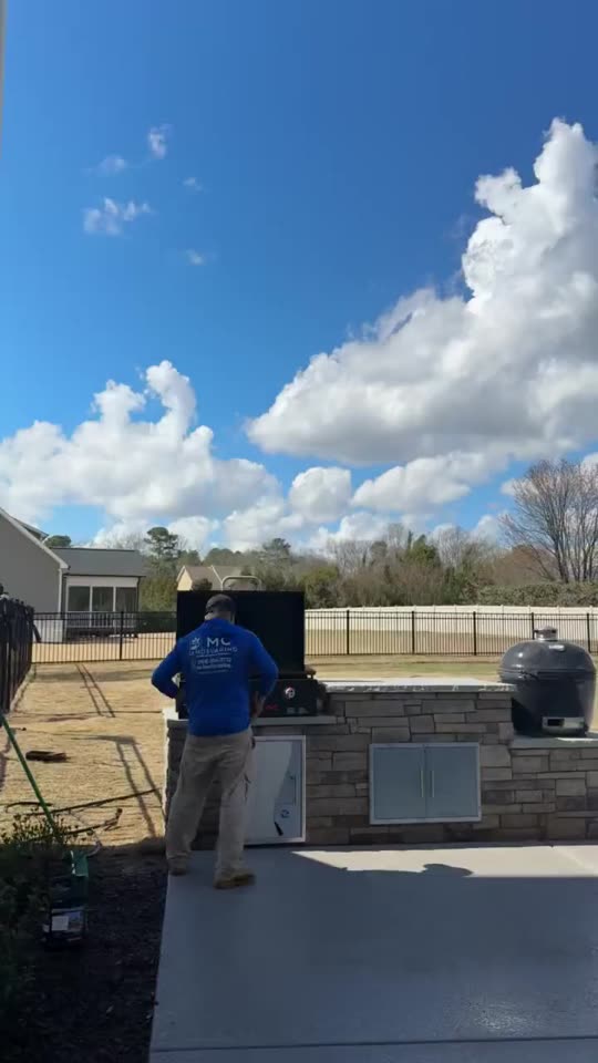 Grill island going in
